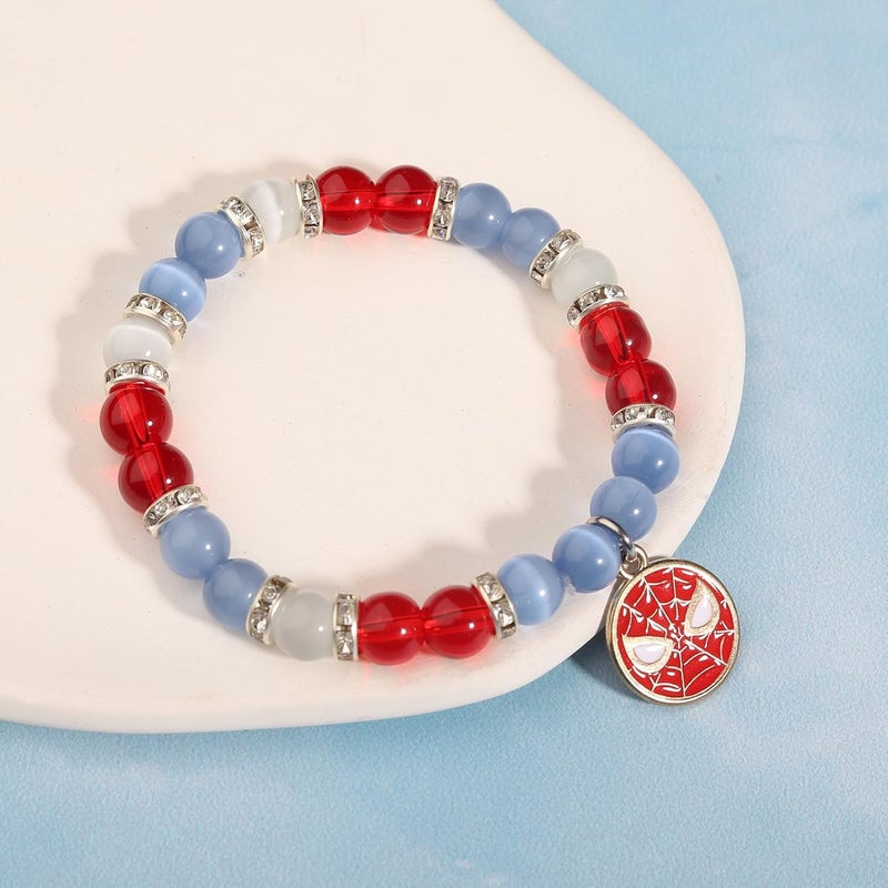Korotho Spider Bracelet Spider Superhero Energy Stone Beaded Bracelet for Teen Girls Boys Man, Christmas Birthday Gifts Ideas Inspirational Charm Bracelets Jewelry for Son Daughter Friends - Image 4